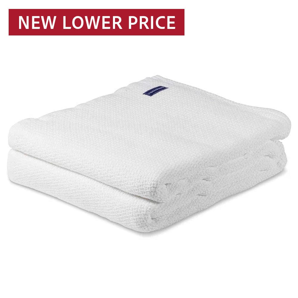Edgecomb Cotton Blanket White active Current Full Full Price group-gallery King machine washable personalization Queen Solids Twin