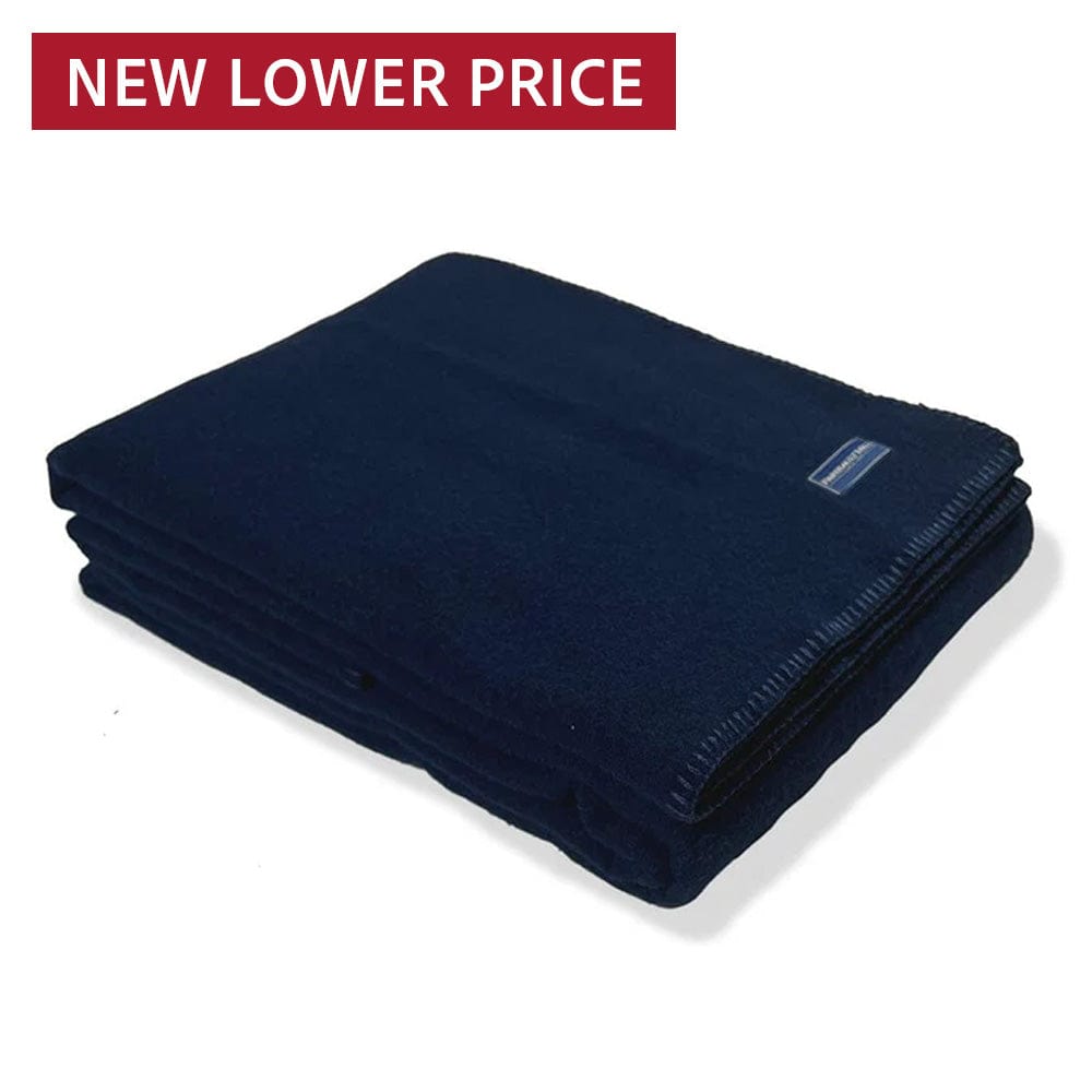 Pure & Simple Wool Blanket Navy active Current Full Full Price group-gallery King machine washable Pure & Simple Wool Blanket Queen Solids Twin