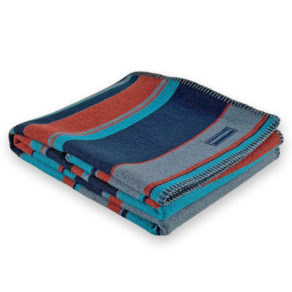 Limited Edition 4 Color Stripe Cotton Throw Teal active Lakes & Maps machine washable Sale