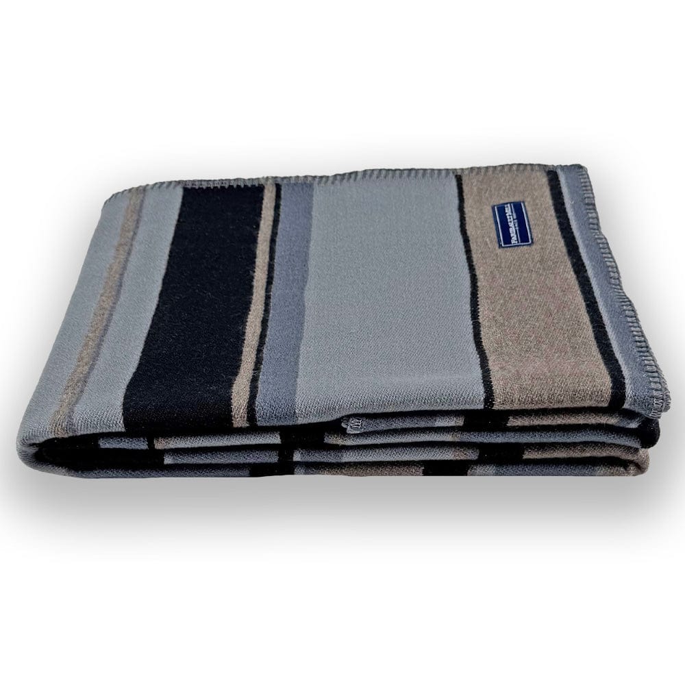 Limited Edition 4 Color Stripe Wool Throw - Gray active machine washable New Lower Price Sale