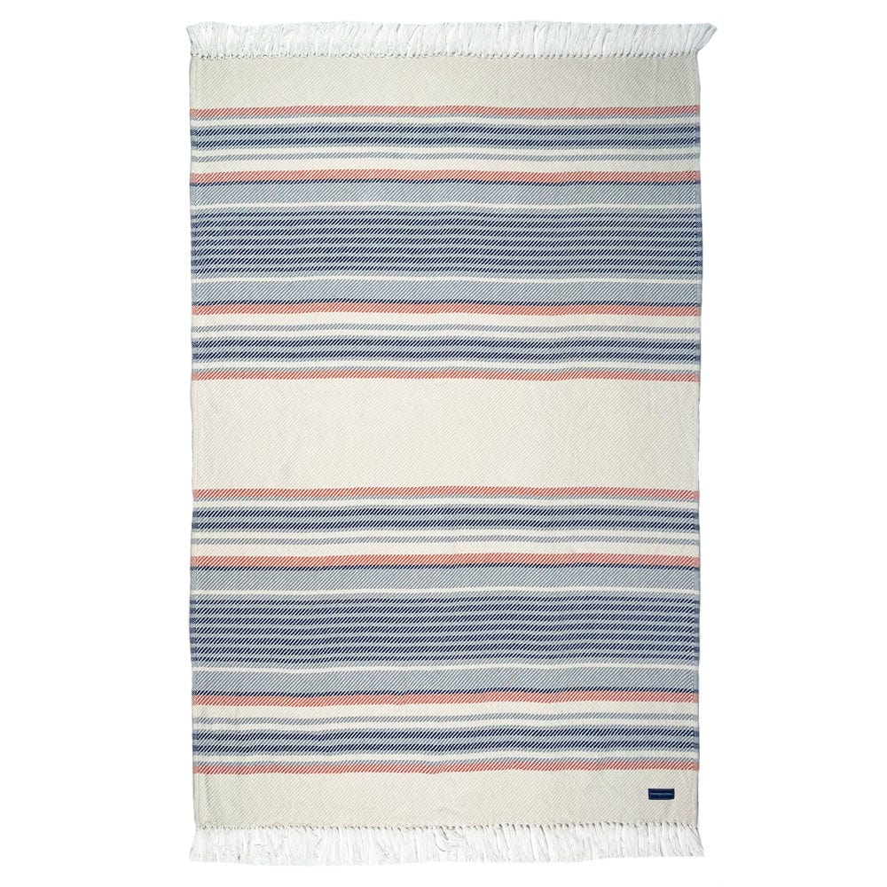 Adirondack Cotton Throw - Natural/Navy active Current group-gallery machine washable Stripes