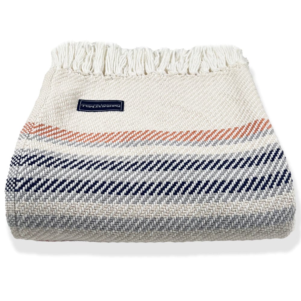 Adirondack Cotton Throw - Natural/Navy active Current group-gallery machine washable Stripes