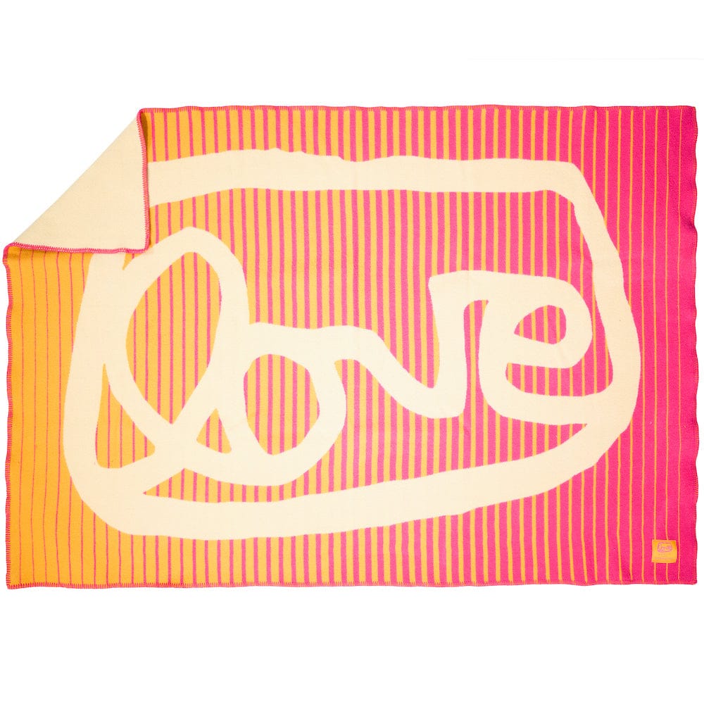 Factory Second Alexandra Grant LOVE™ Wool Throw Blanket - Pink active Dry clean or hand wash group-gallery