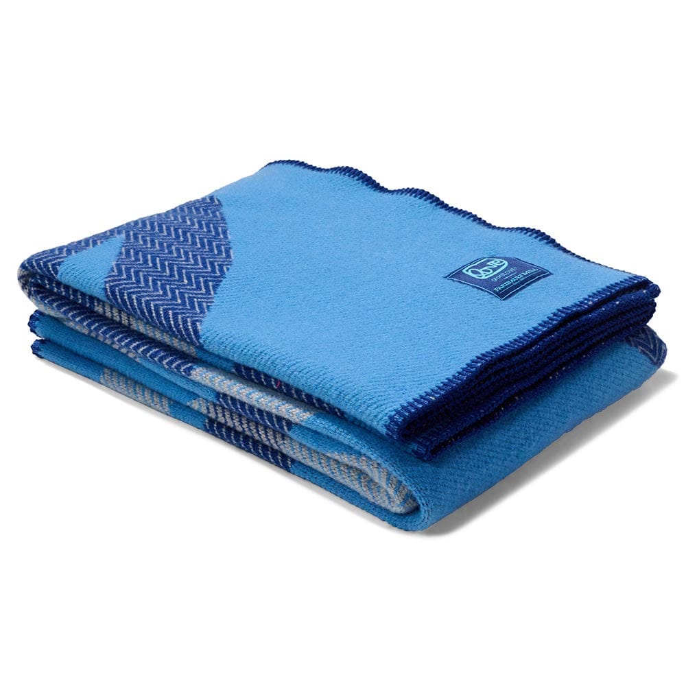 Factory Second Alexandra Grant LOVE™ Wool Throw Blanket - Blue active Dry clean or hand wash group-gallery