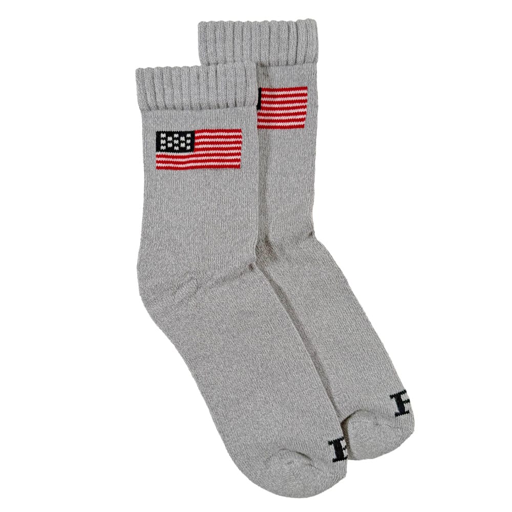 American Flag Cotton Marled Socks Gray Natural