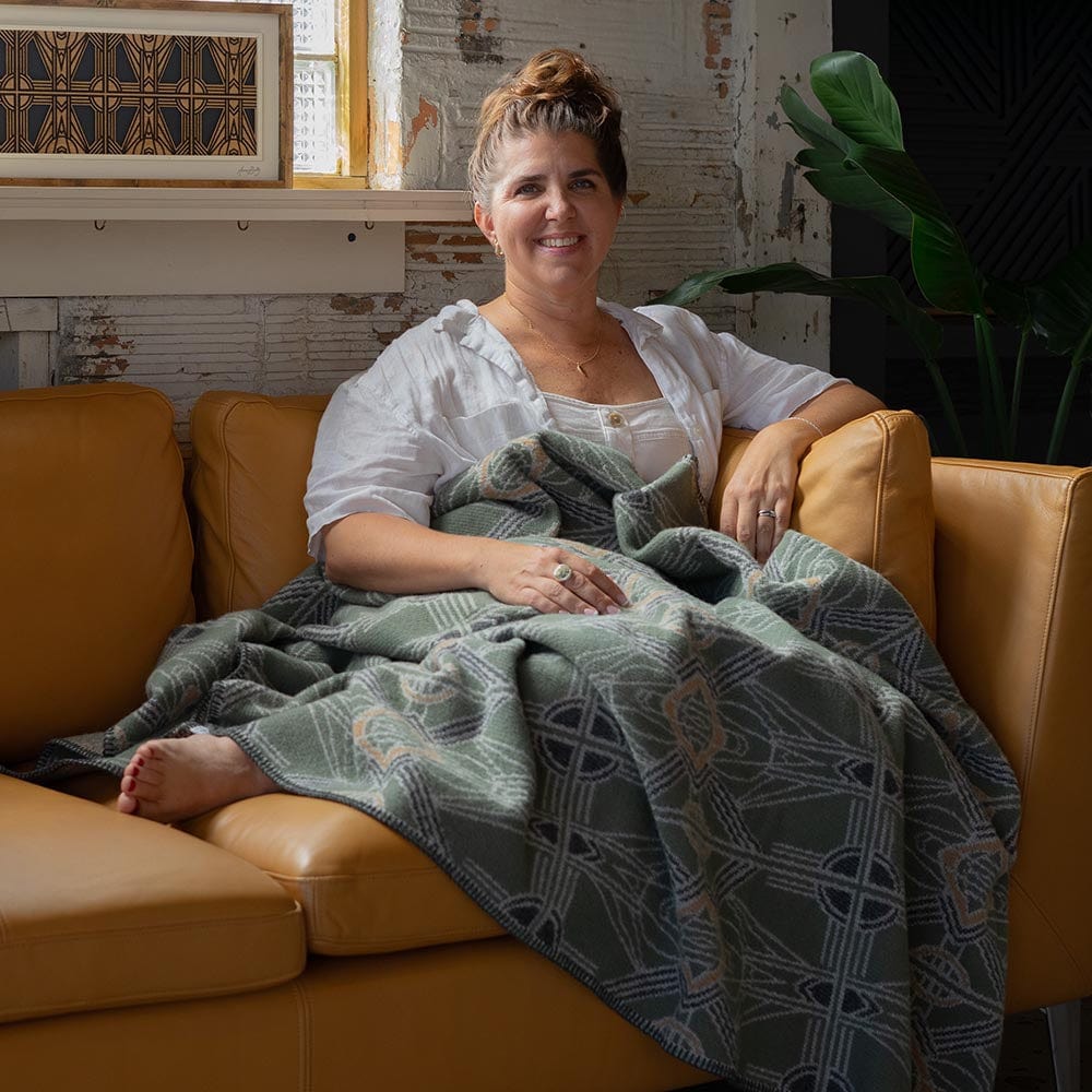 Anna Bailey Ada Wool Throw active Anna Bailey Wool Throw Artist Collection Current Dry clean or hand wash Full Price