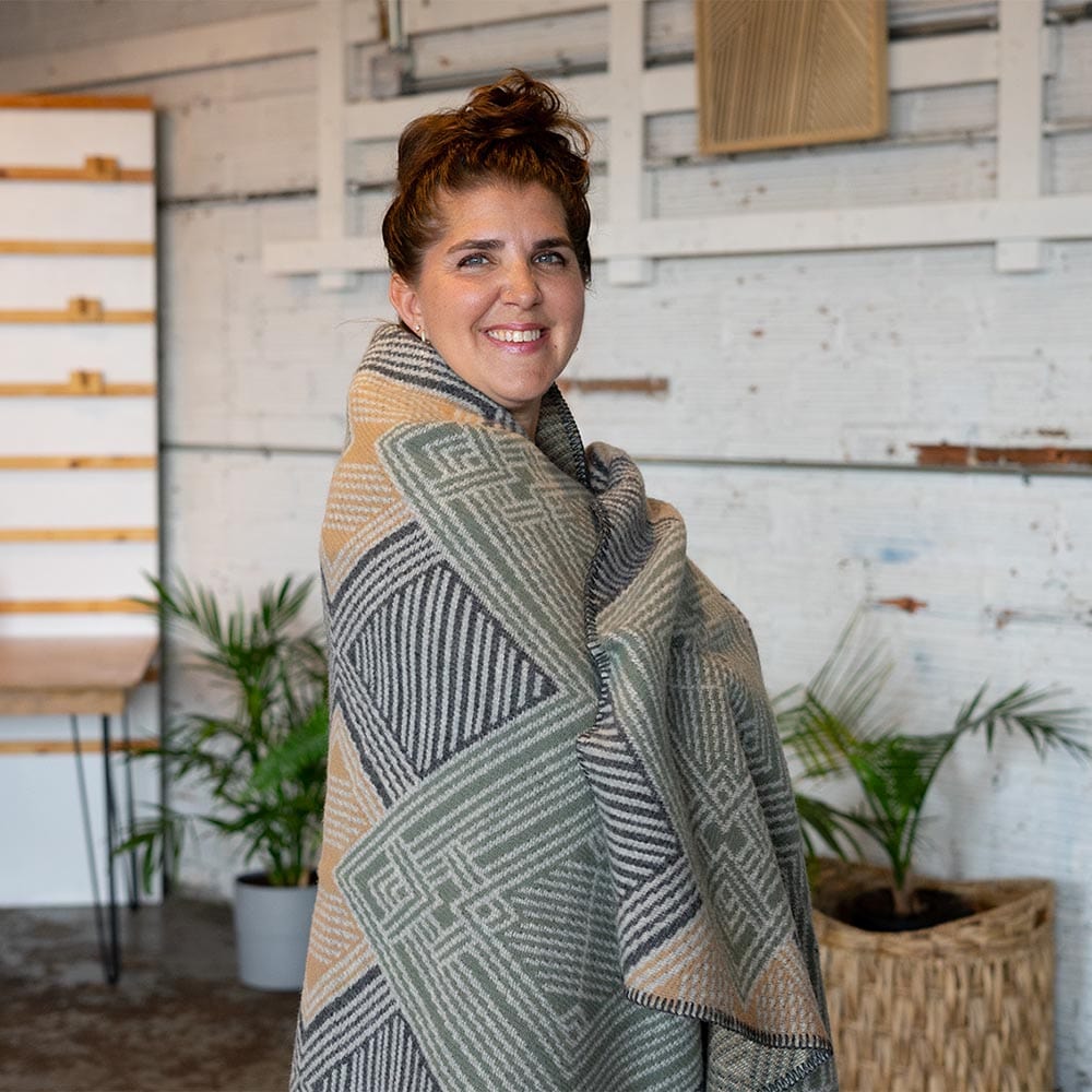 Anna Bailey Amity Wool Throw active Anna Bailey Wool Throw Artist Collection Current Dry clean or hand wash Full Price