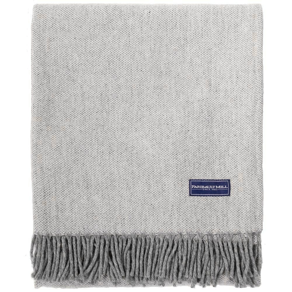 Factory Second Ashby Twill Wool Throw Natural