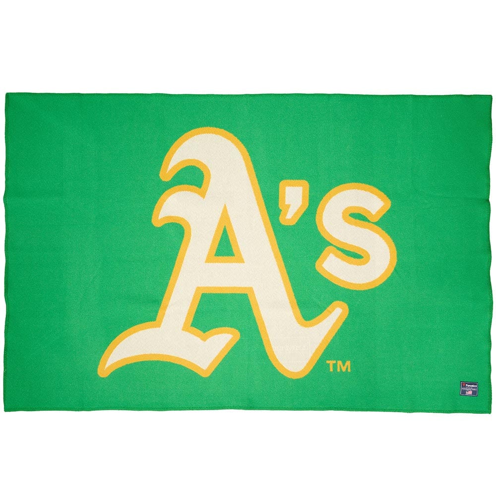 Oakland Athletics Wool Throw Blanket Green active Current Dry clean or hand wash Full Price MLB New Lower Price personalization