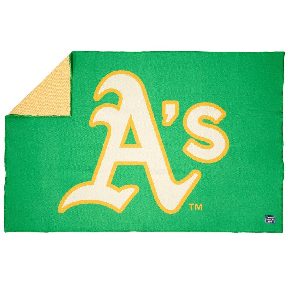Oakland Athletics Wool Throw Blanket active Current Dry clean or hand wash Full Price MLB New Lower Price personalization