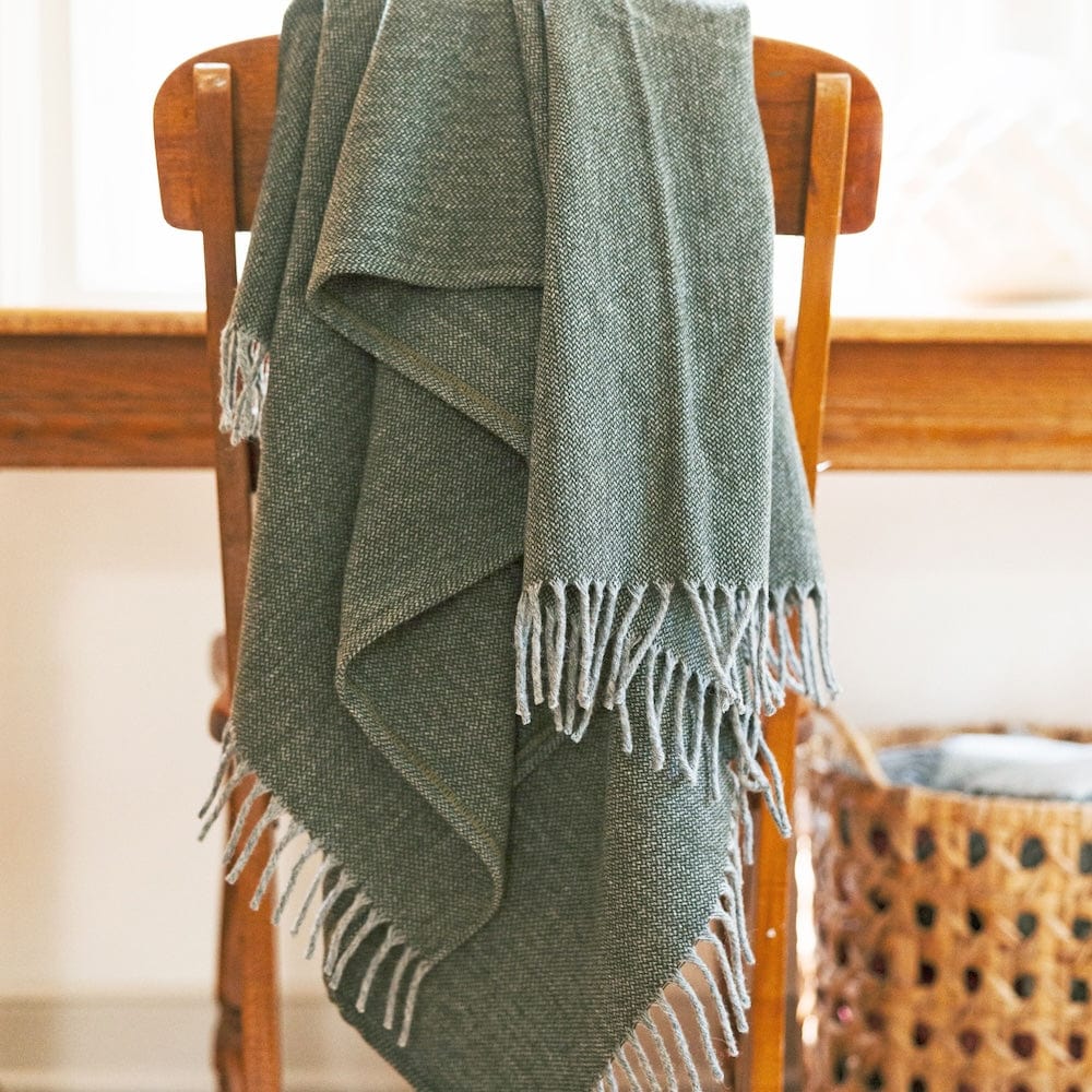 Ashby Wool Throw Blanket - Olive active Ashby Wool Throw Current Full Price group-gallery machine washable New Lower Price Solids