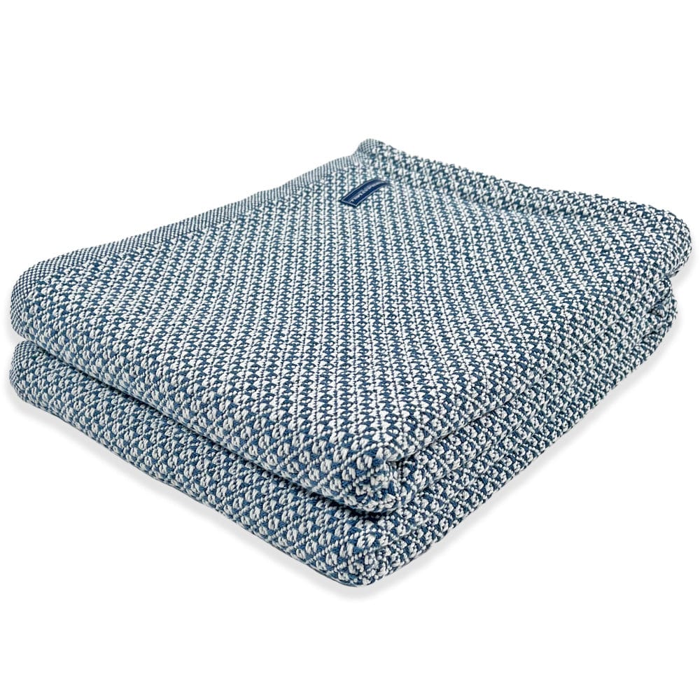 Bar Harbor Cotton Blanket - Indigo active Bar Harbor Cotton Blanket Current Full group-gallery King machine washable Queen Solids Twin
