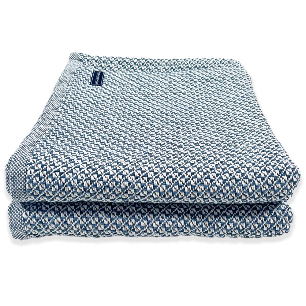 Bar Harbor Cotton Blanket - Indigo active Bar Harbor Cotton Blanket Current Full group-gallery King machine washable Queen Solids Twin