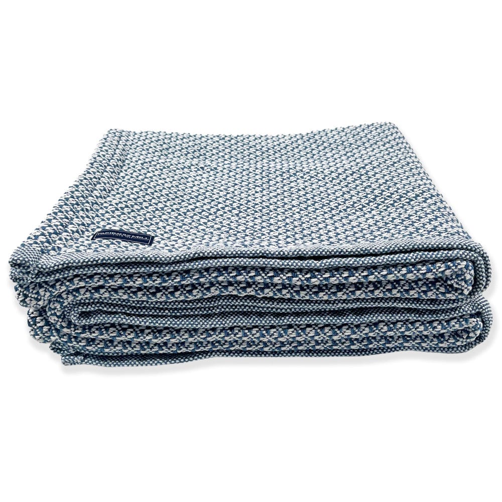 Bar Harbor Cotton Blanket - Indigo active Bar Harbor Cotton Blanket Current Full group-gallery King machine washable Queen Solids Twin