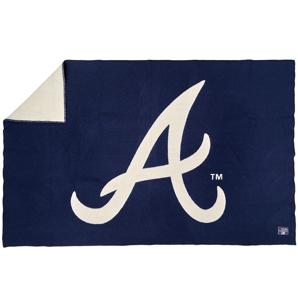 Atlanta Braves Wool Throw Blanket active Current Dry clean or hand wash Full Price MLB New Lower Price personalization