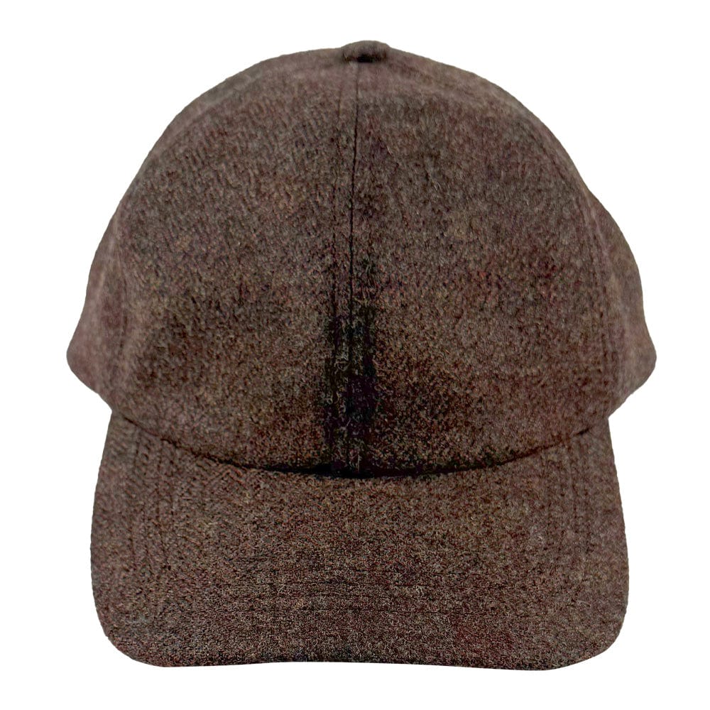 Herringbone Wool Ball Cap - Brown Tweed