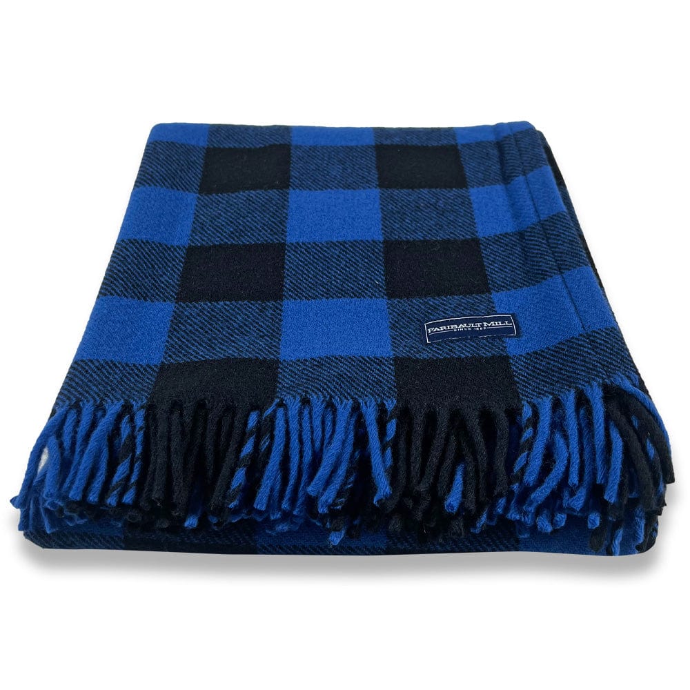 Buffalo Check Wool Throw Blanket - Admiral Blue active Buffalo Check Wool Throw Current Full Price group-gallery machine washable New Lower Price Patterns & Plaids