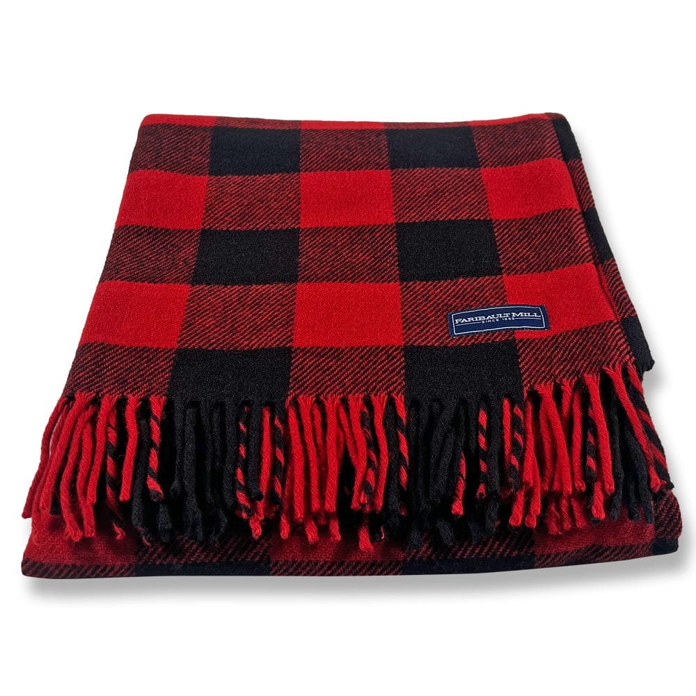 Buffalo Check Wool Throw Blanket - Red active Buffalo Check Wool Throw Current Full Price group-gallery machine washable New Lower Price Patterns & Plaids
