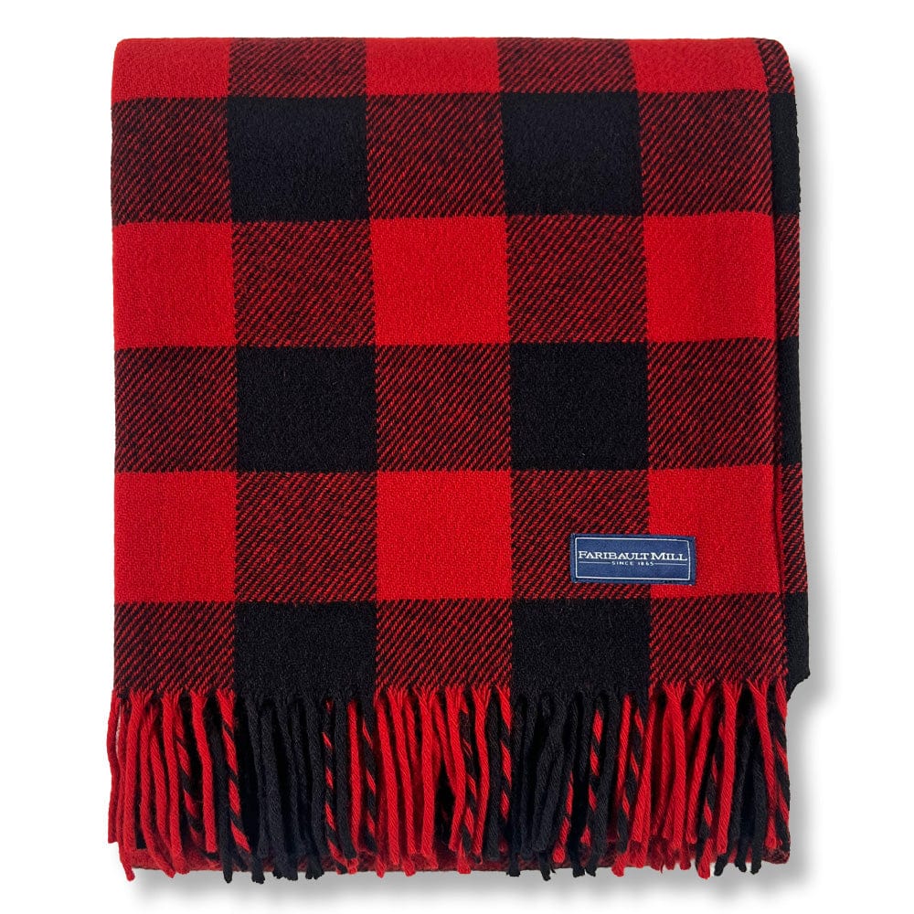 Factory Second Buffalo Check Wool Throw Red