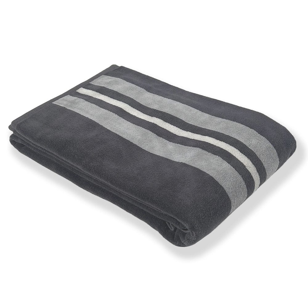 Cabin Towel - Charcoal 34" x 70" active Cabin Towel Current Full Price group-gallery machine washable Stripes