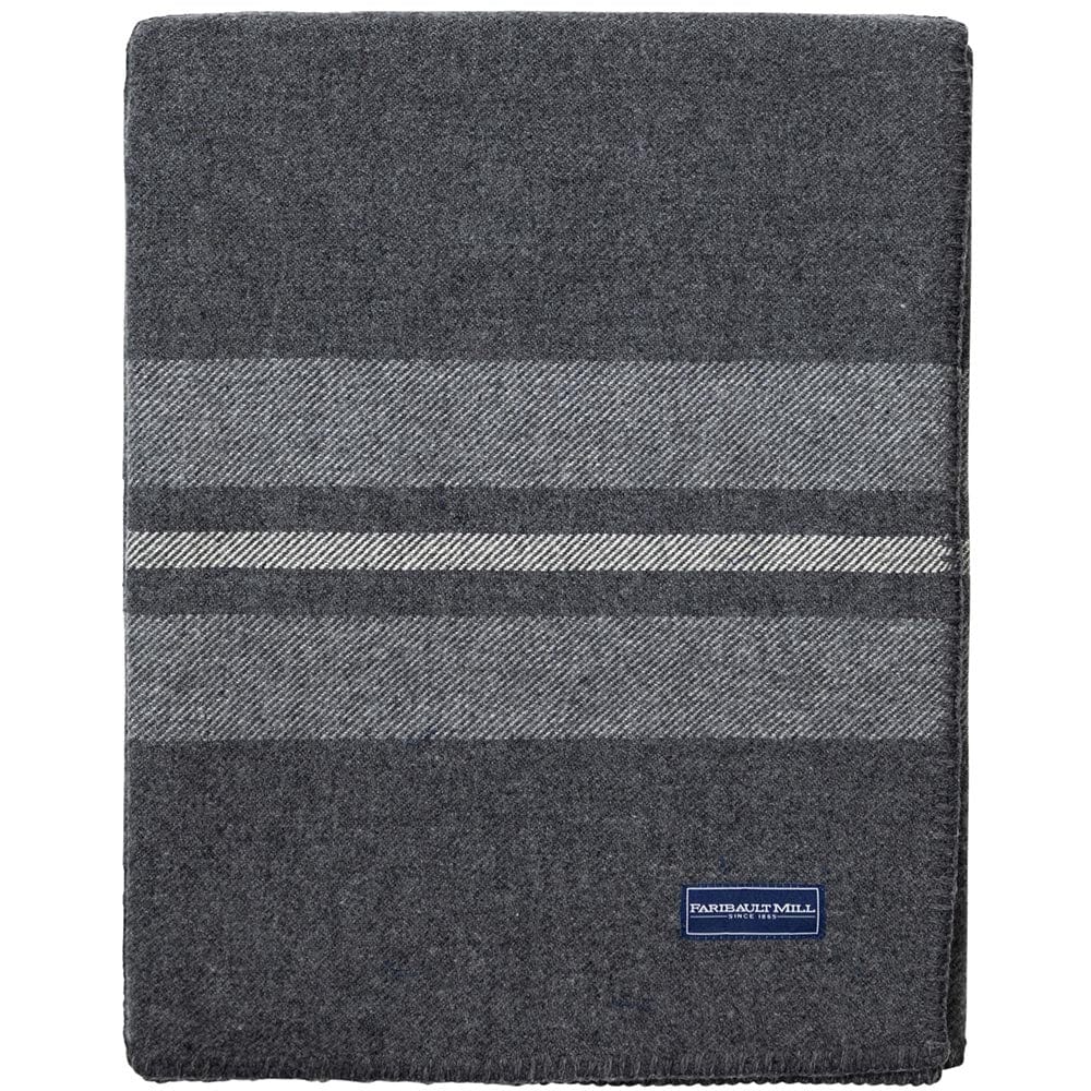 Cabin Wool Blanket - Charcoal active Cabin Wool Blanket Current Full group-gallery King machine washable personalization Queen Stripes Twin