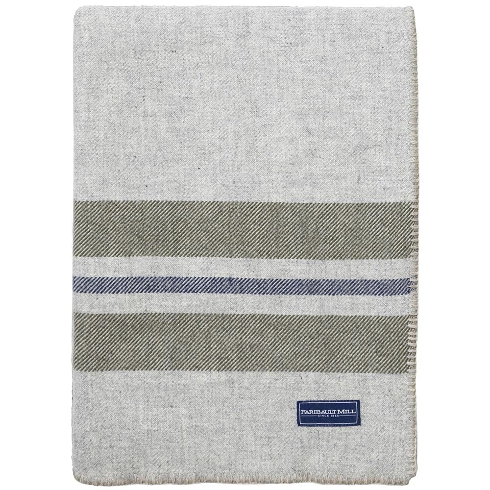 Cabin Wool Blanket - Smoke active Cabin Wool Blanket Current Full group-gallery King machine washable personalization Queen Stripes Twin