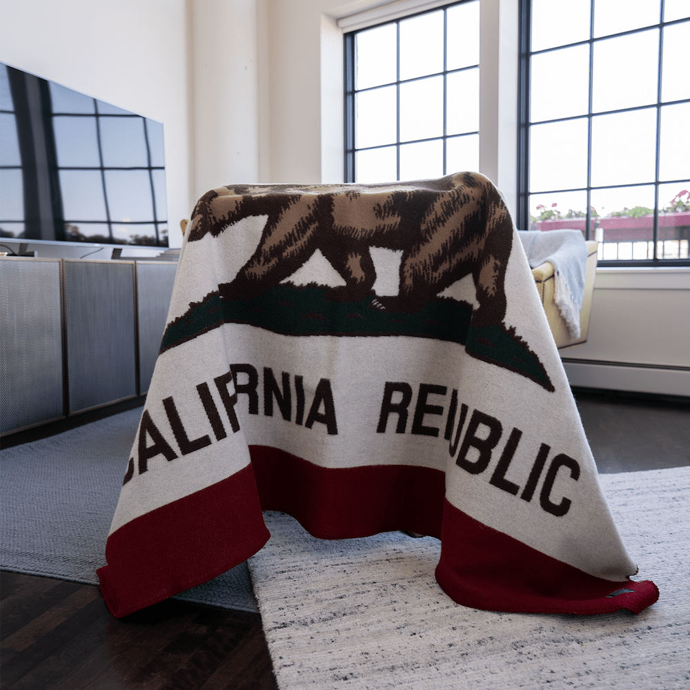 California Flag Wool Throw active Current Dry clean or hand wash Great Flags