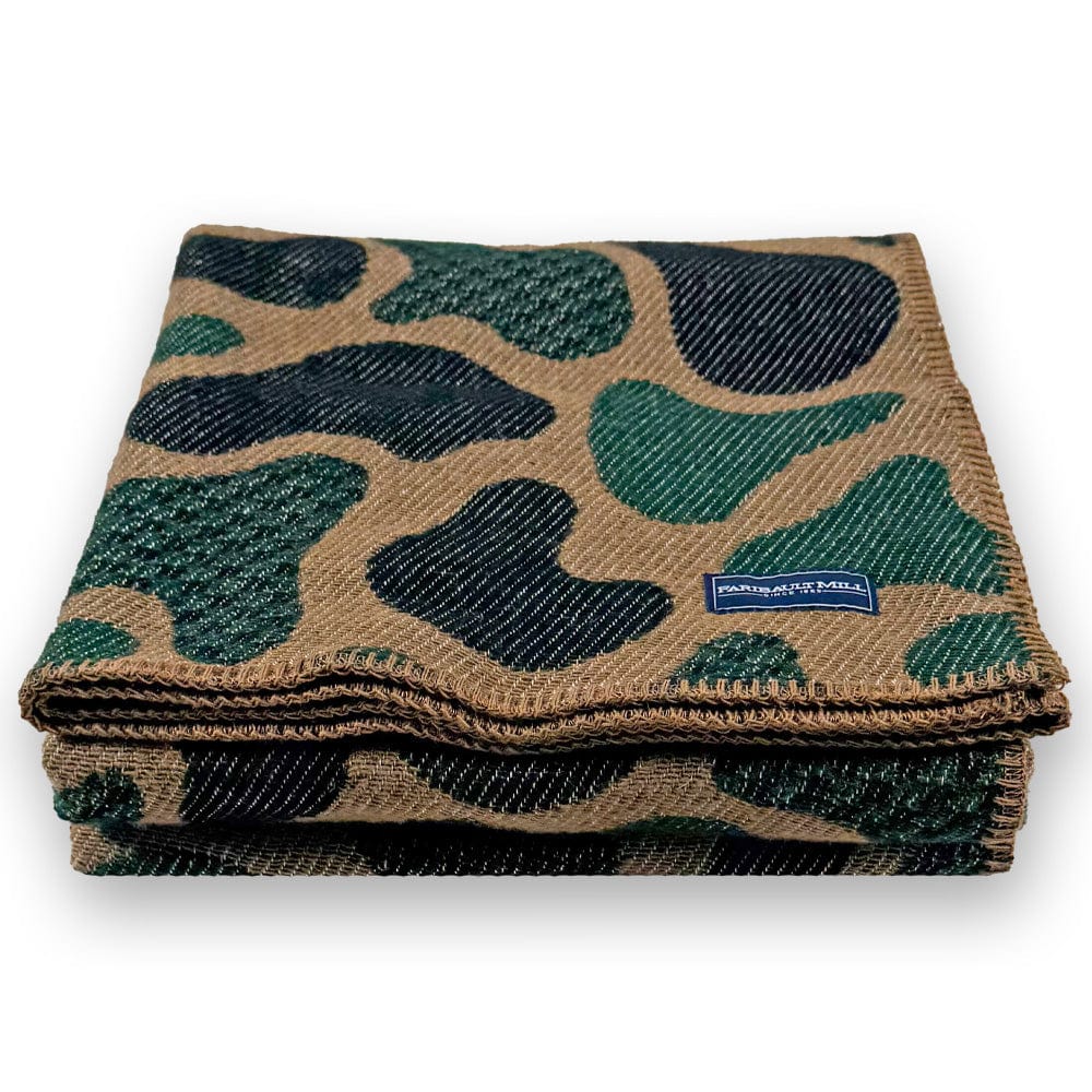 Limited Edition Camo Wool Throw Blanket - Green active Current Dry clean or hand wash Full Price group-gallery New Lower Price