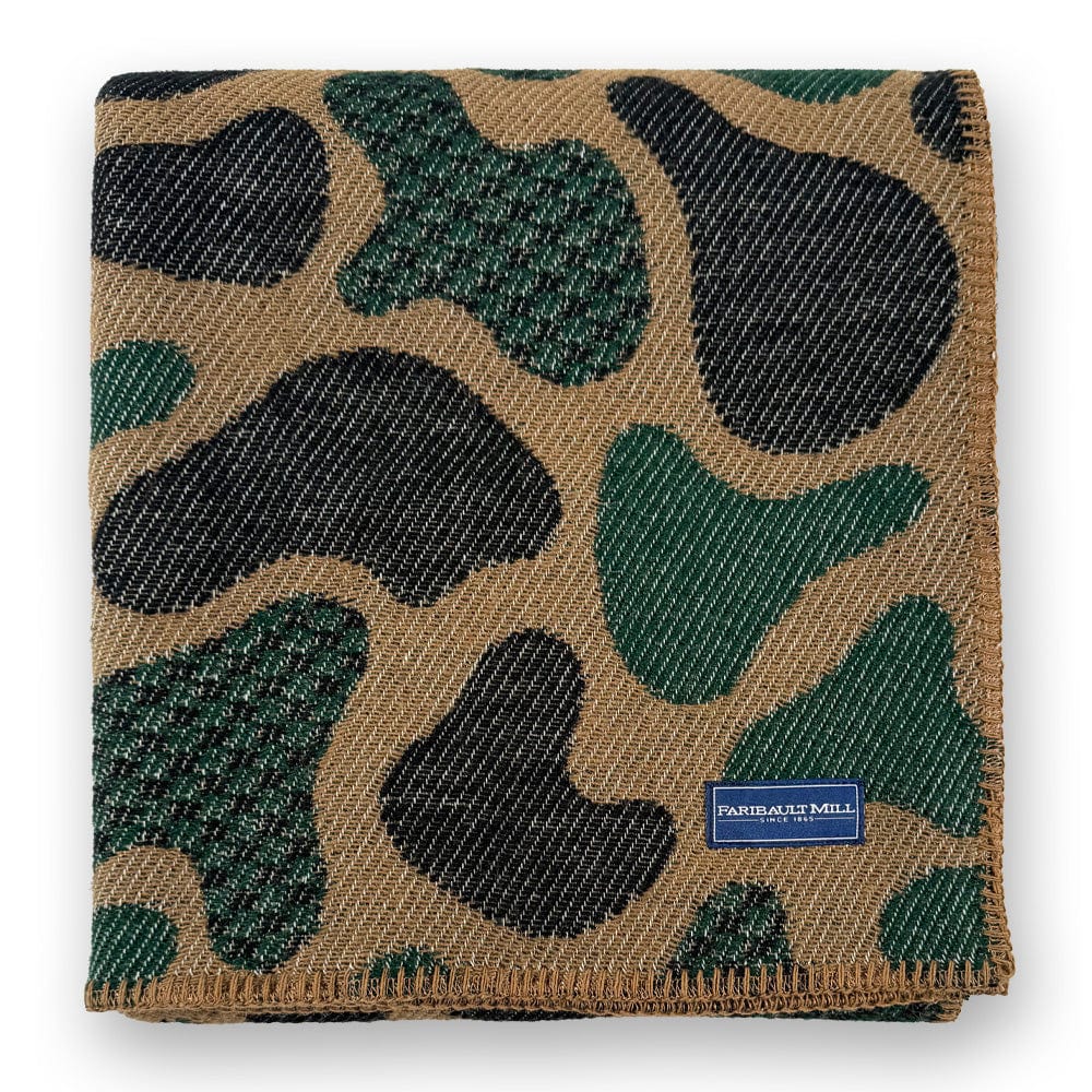 Limited Edition Camo Wool Throw Blanket - Green active Current Dry clean or hand wash Full Price group-gallery New Lower Price