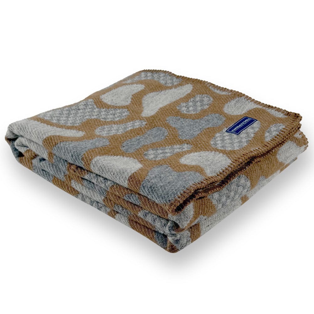 Limited Edition Camo Wool Throw Blanket - Tan Tan active Current Dry clean or hand wash Full Price group-gallery