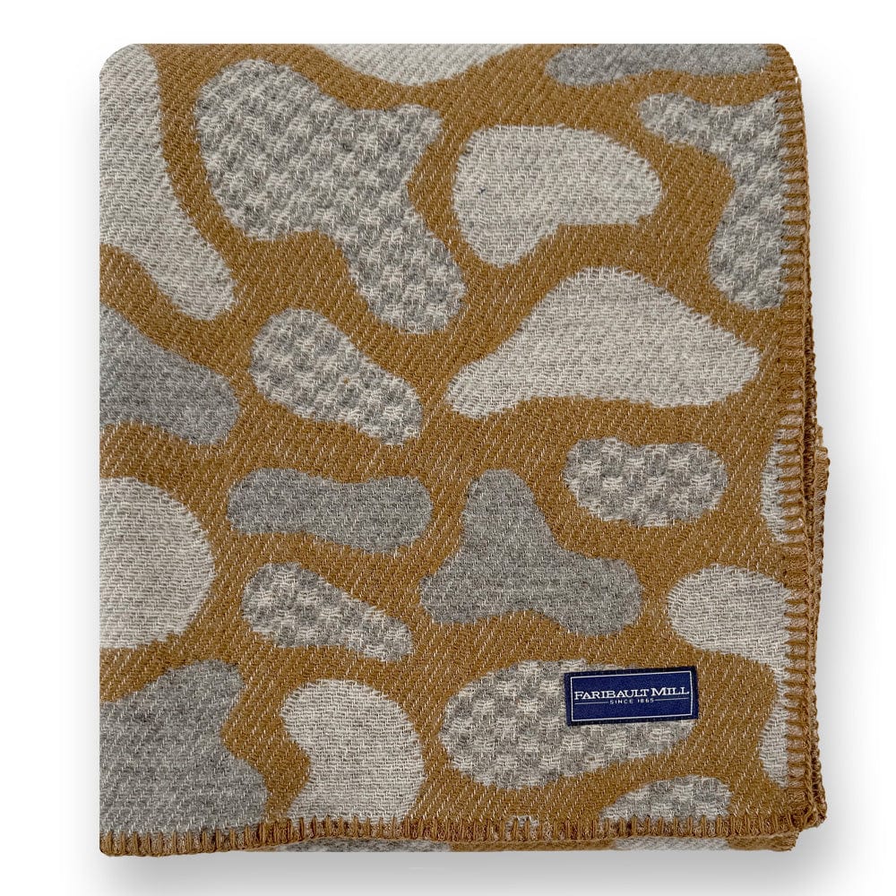 Limited Edition Camo Wool Throw Blanket - Tan active Current Dry clean or hand wash Full Price group-gallery