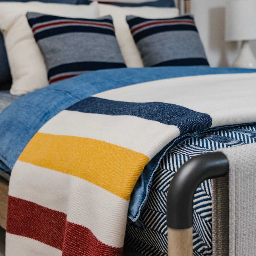 Frontier Wool Blanket active Current Dry clean or hand wash Full Full Price group-gallery King personalization Queen Stripes Twin