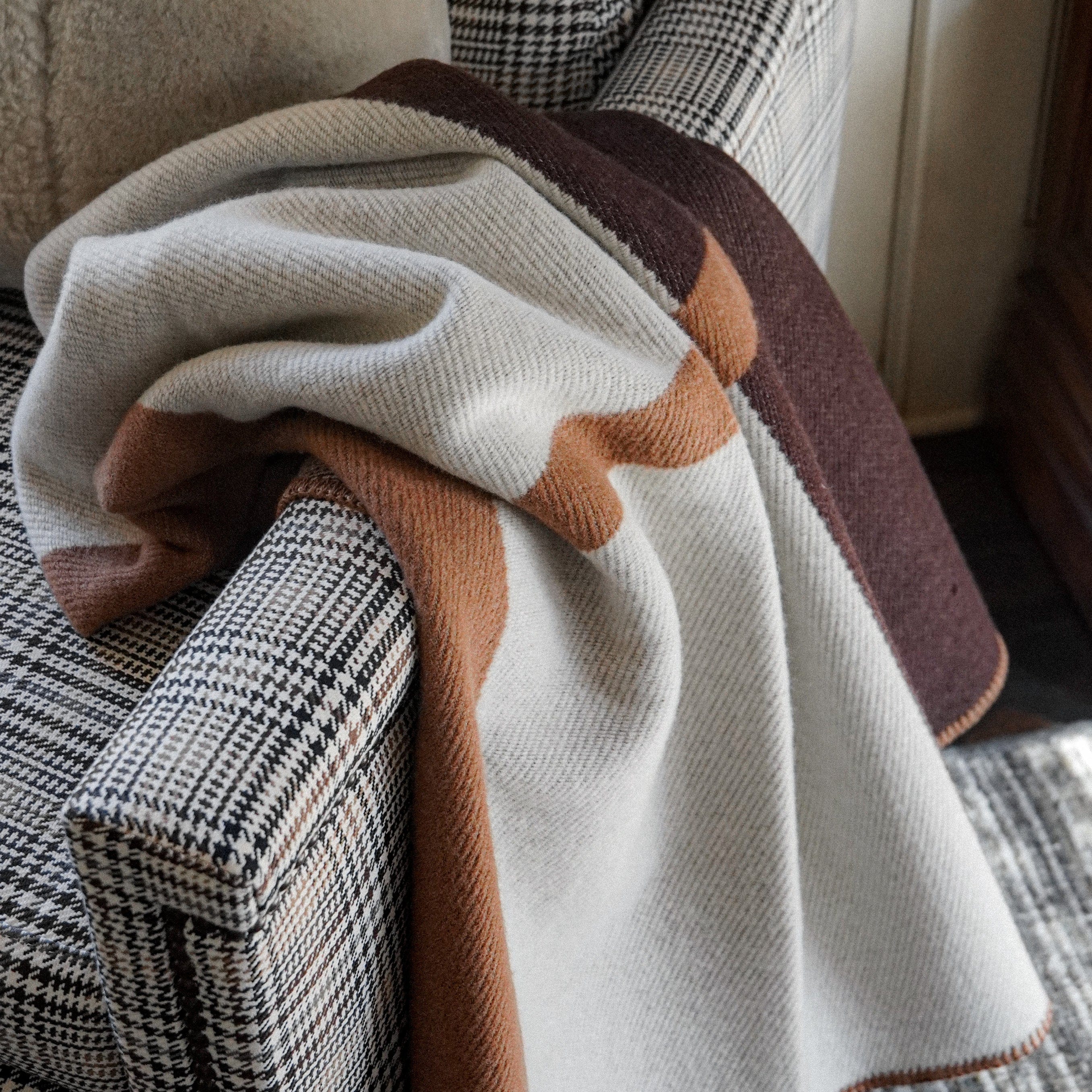 Limited Edition Color Block Wool Throw active Current Dry clean or hand wash group-gallery Stripes