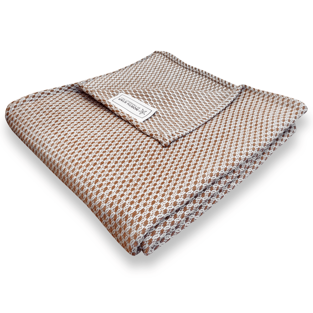 North Star Crepe Throw Rust Faribault Mill