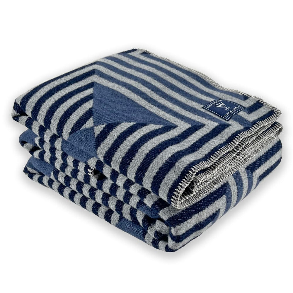 Dyani White Hawk Reflection Wool Blanket Navy Queen active Artist Collection Current Dry clean or hand wash Full Price