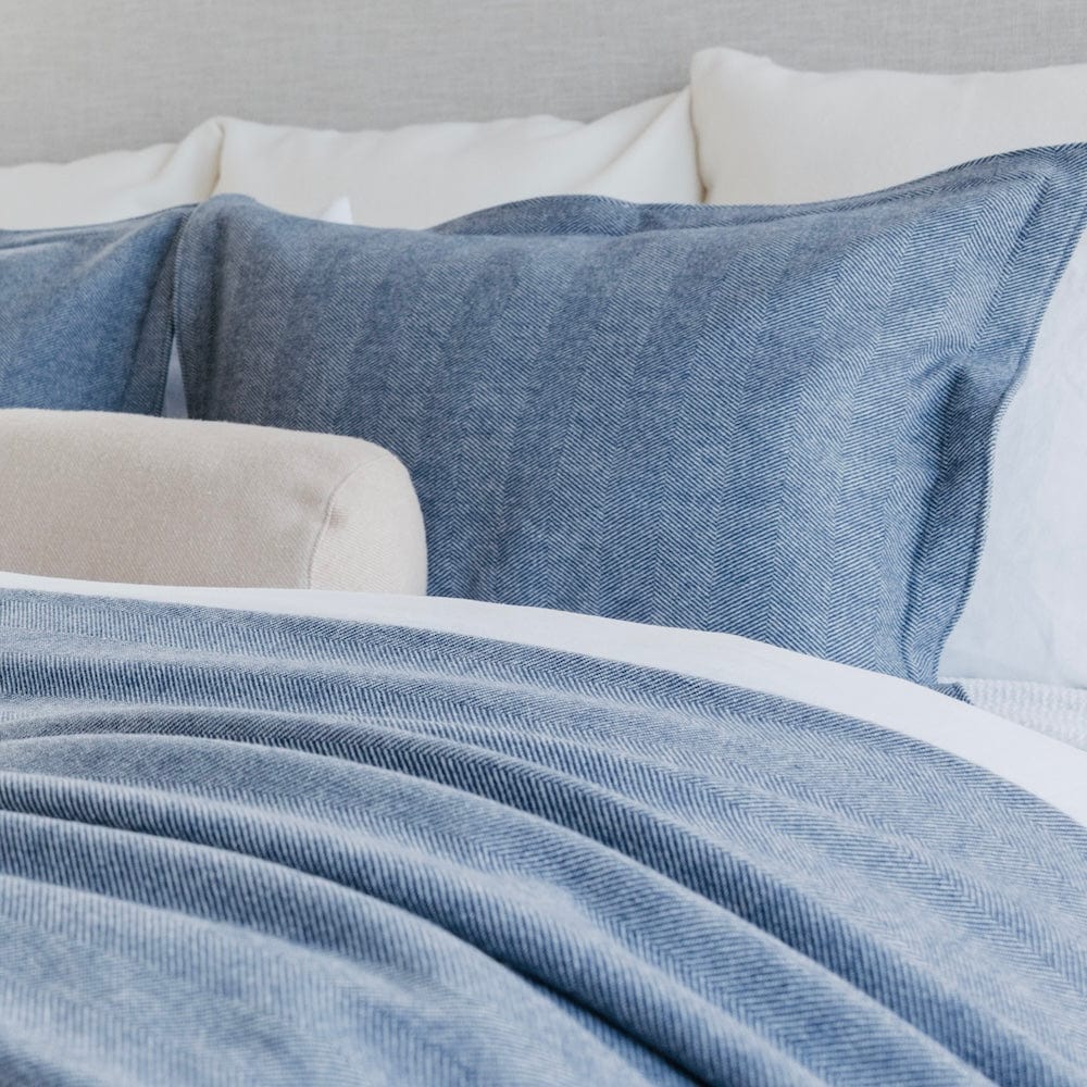 Coastal Cottage Herringbone Wool Sham active Bed Shams Current group-gallery machine washable Sale