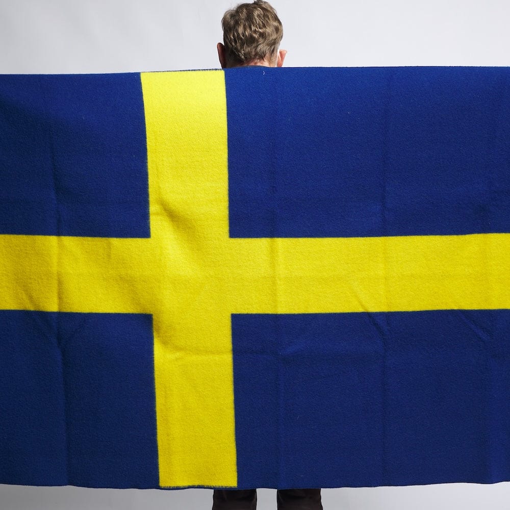 Swedish Flag Wool Throw active Current Dry clean or hand wash Full Price Great Flags