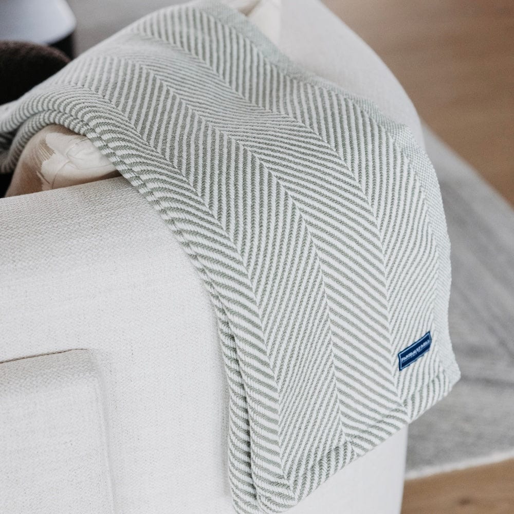 Monhegan Cotton Throw Without Fringe active All Throws Best Seller Cotton Throws Current Full Price FWM group-gallery Herringbone Collection Herringbone Throw machine washable personalization Throws