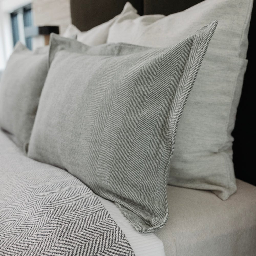 Coastal Cottage Herringbone Wool Sham active Bed Shams Current group-gallery machine washable Sale