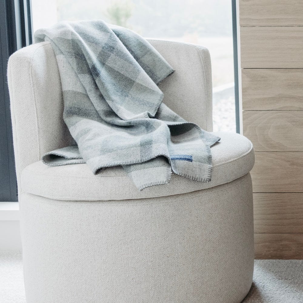 Northfield Plaid Wool Throw Blanket - Sage Green active Current Full Price group-gallery machine washable New Lower Price Northfield Plaid Wool Throw Patterns & Plaids
