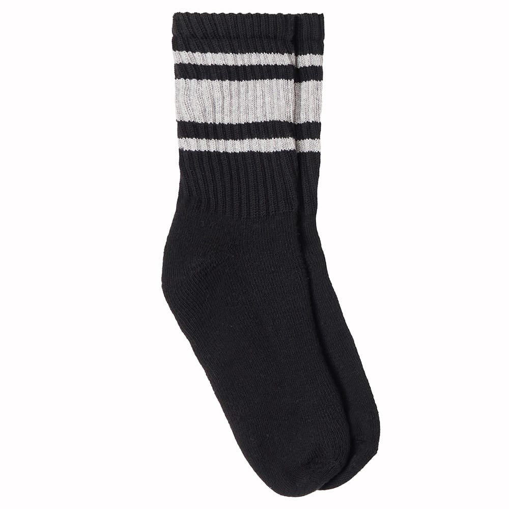 Faribault Mill x American Trench Retro Stripe Socks - Black One Size active Current Faribault Mill x American Trench Retro Stripe Socks Full Price machine washable Socks