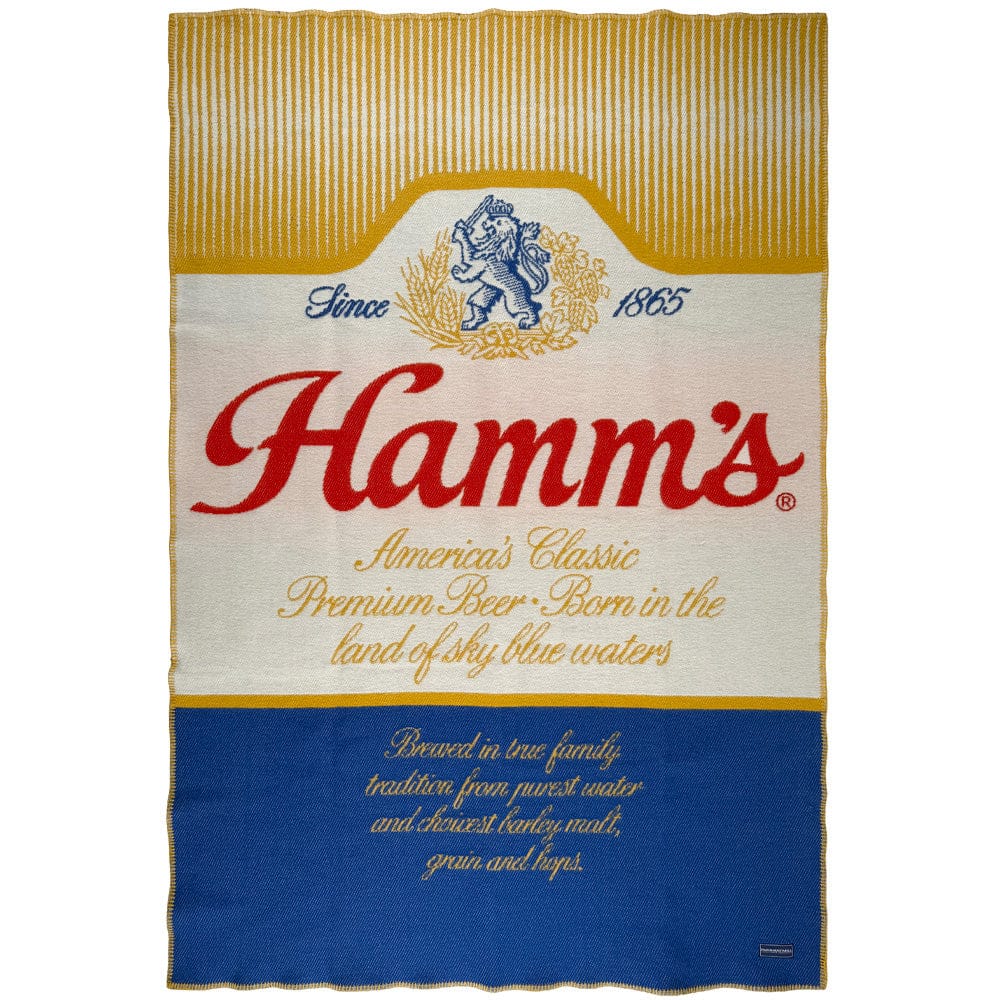 Hamm's Beer Can Wool Throw