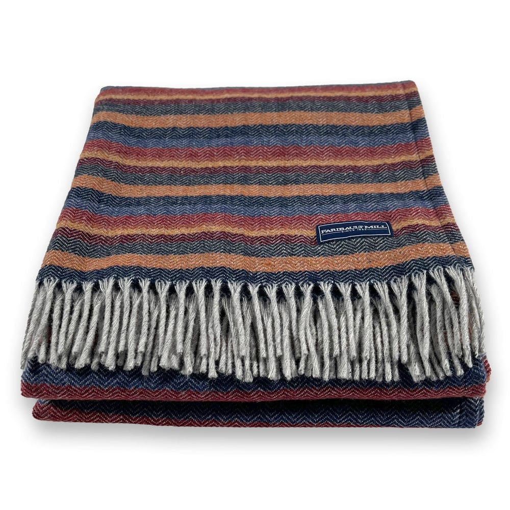 Limited Edition Striped Herringbone Wool Throw Blanket active Current group-gallery machine washable Solids