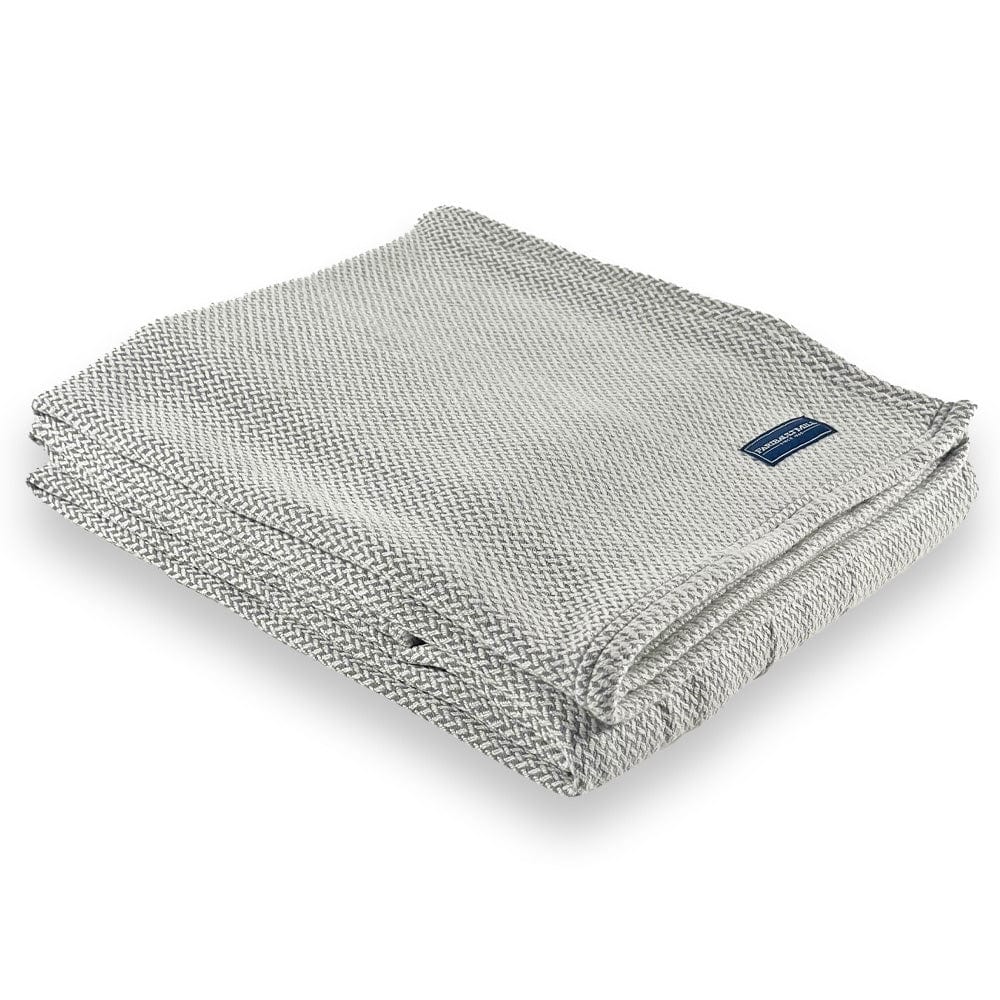 Highlander Wool Blanket - Natural/Sky Gray Natural Sky active dry clean only Full group-gallery King Queen Solids Twin