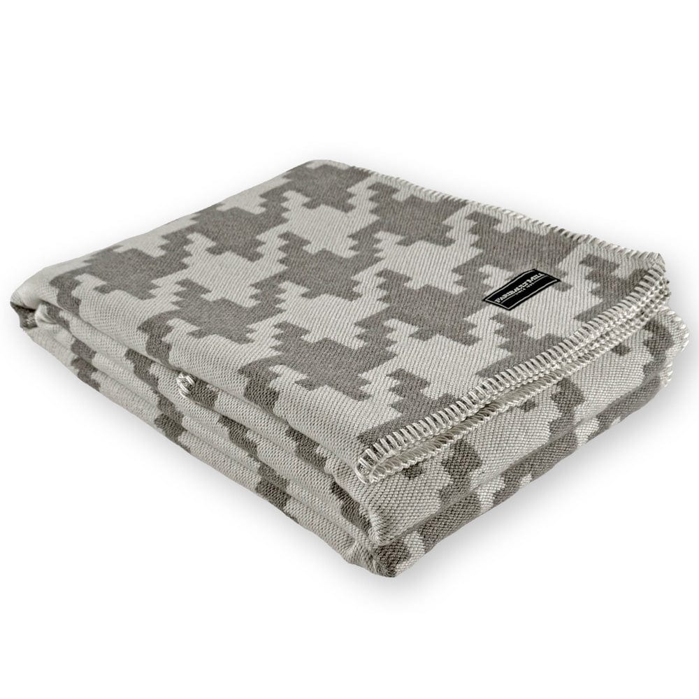 Limited Edition Houndstooth Wool Throw Gray active Current Dry clean or hand wash Full Price group-gallery Stripes