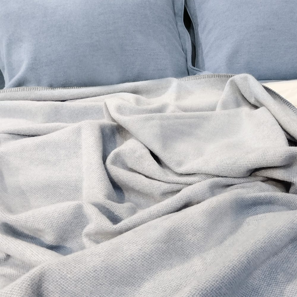 Pure & Simple Wool Blanket - Sky Blue active Current Full Full Price group-gallery King machine washable New Lower Price Pure & Simple Wool Blanket Queen Solids Twin