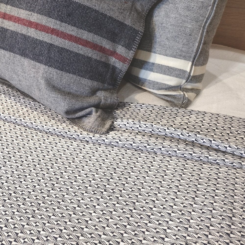 North Star Point Twill Blanket - Blue Current group-gallery Machine Washable north star sustainable