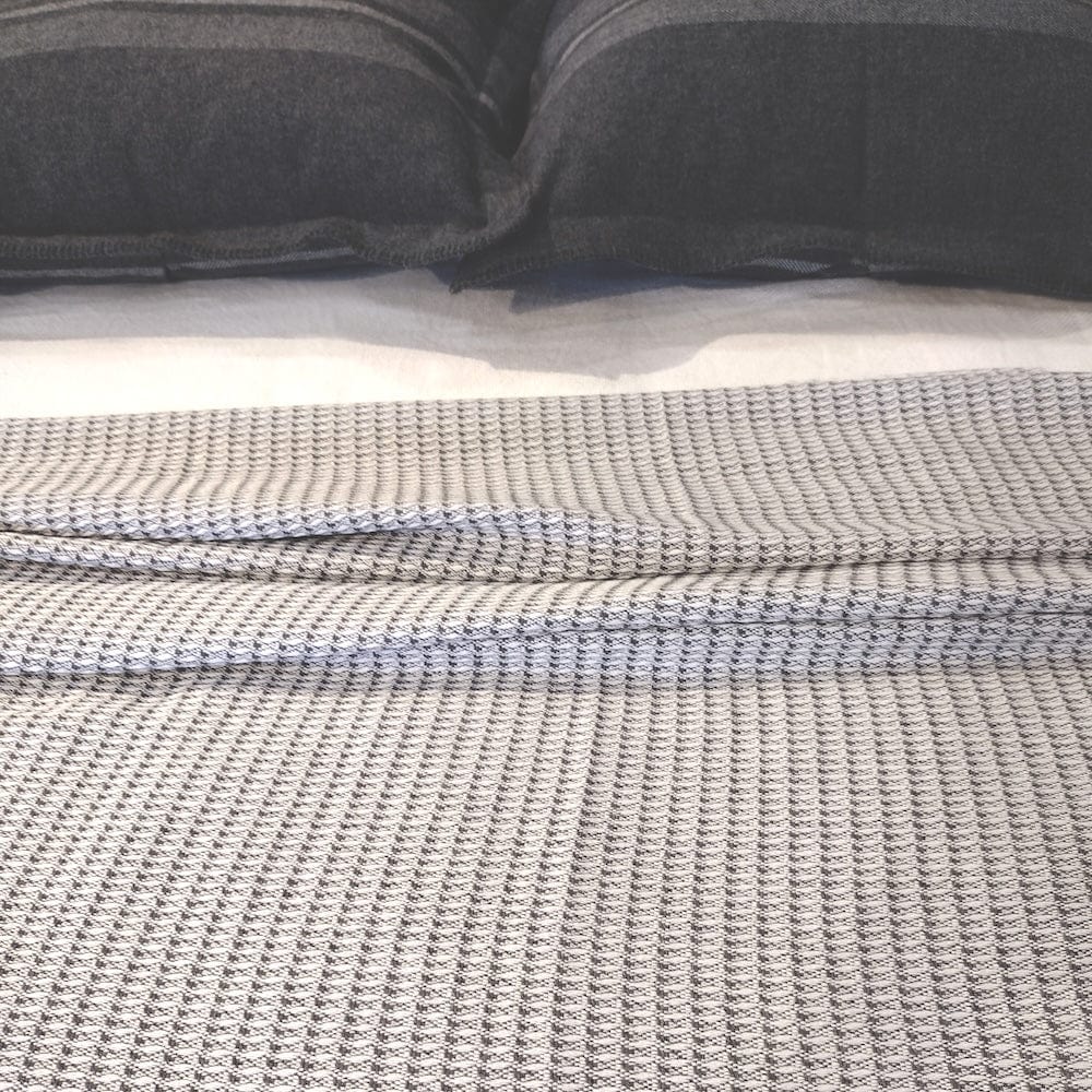 North Star Waffle Weave Blanket - Gray Current group-gallery Machine Washable north star sustainable