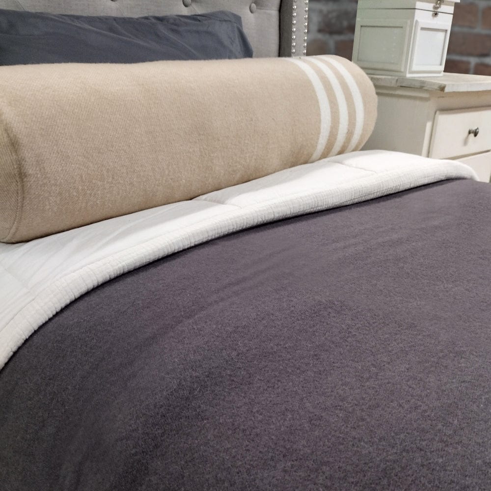 Pure & Simple Wool Blanket - Charcoal active Current Full group-gallery King machine washable Queen Solids Twin
