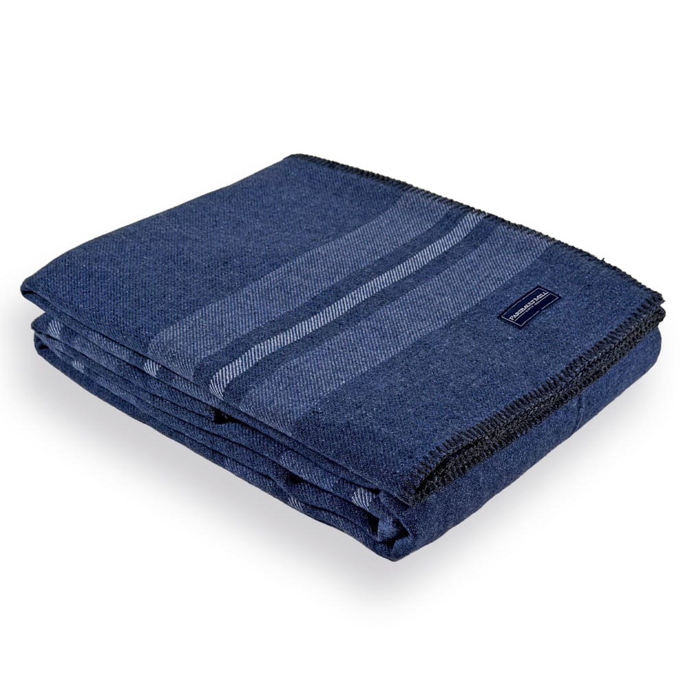 Limited Edition Cabin Wool Blanket - Royal Blue